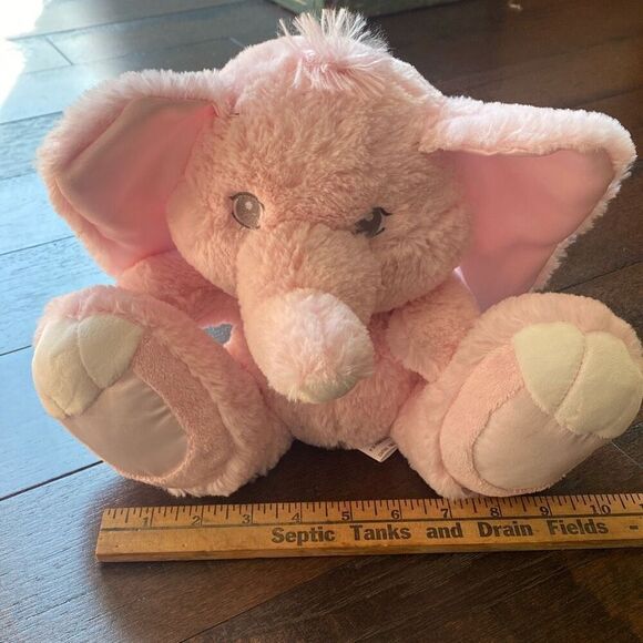 Aurora baby pink plush elephant stuffed animal 9 inches - Picture 7 of 7